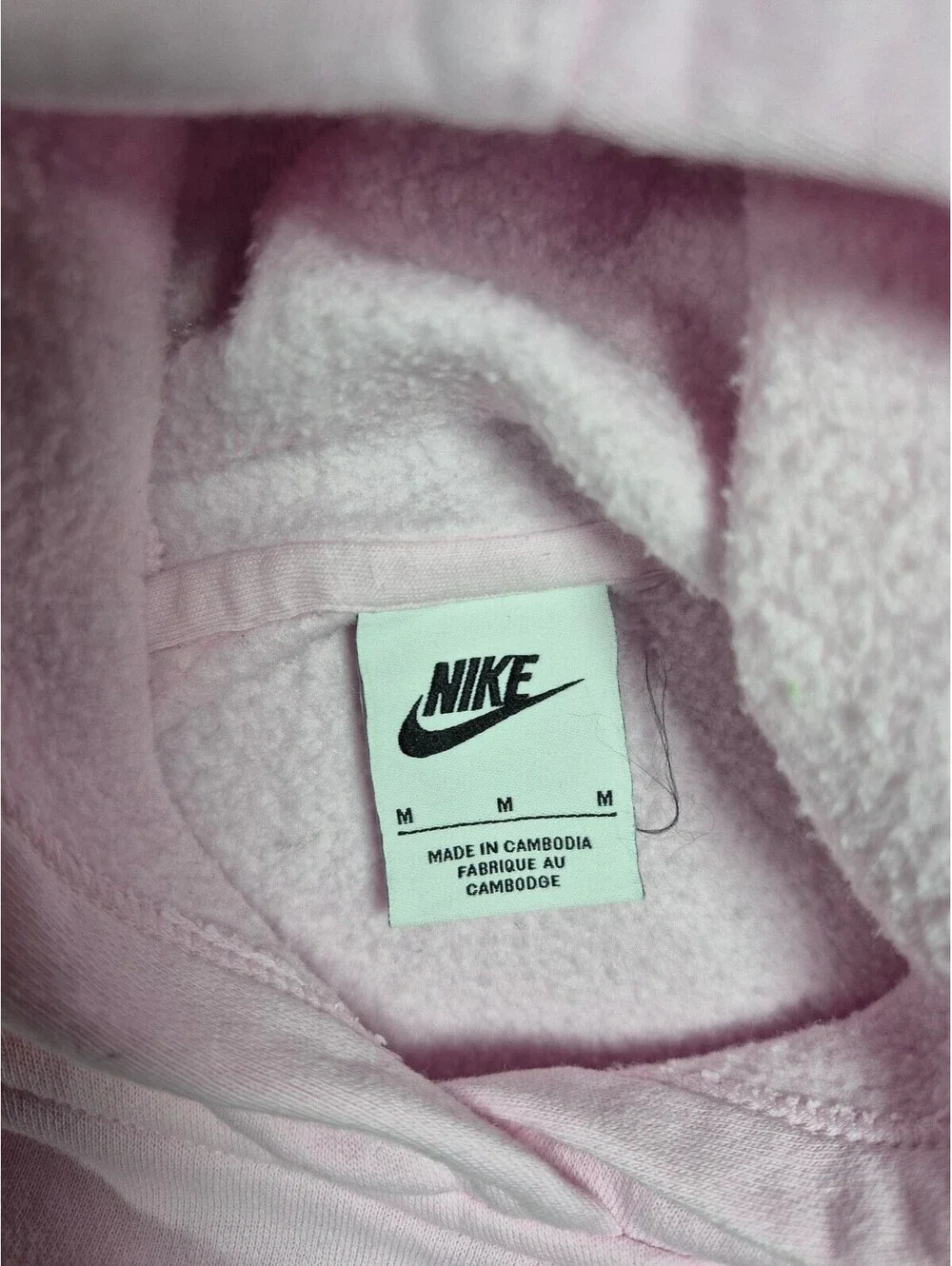 Nike Girls Pink Fleece Pullover Hoodie Triple Swoosh Youth Medium NWOT
